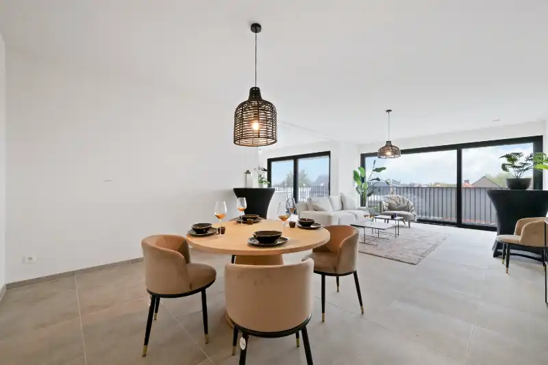 KORTEMARK: Appartement 1.01 met 3 slaapkamers en 2 terrassen gelegen op de eerste verdieping van Nieuwbouwresidentie Mila en Nora.  Maar liefst 123.30m2 ! foto 3