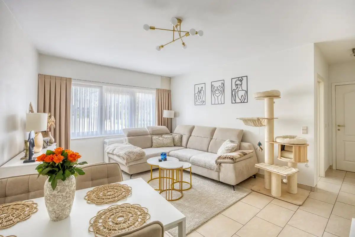 Gelijjkvloers appartement met 1 slaapkamer en staanplaats. foto 4