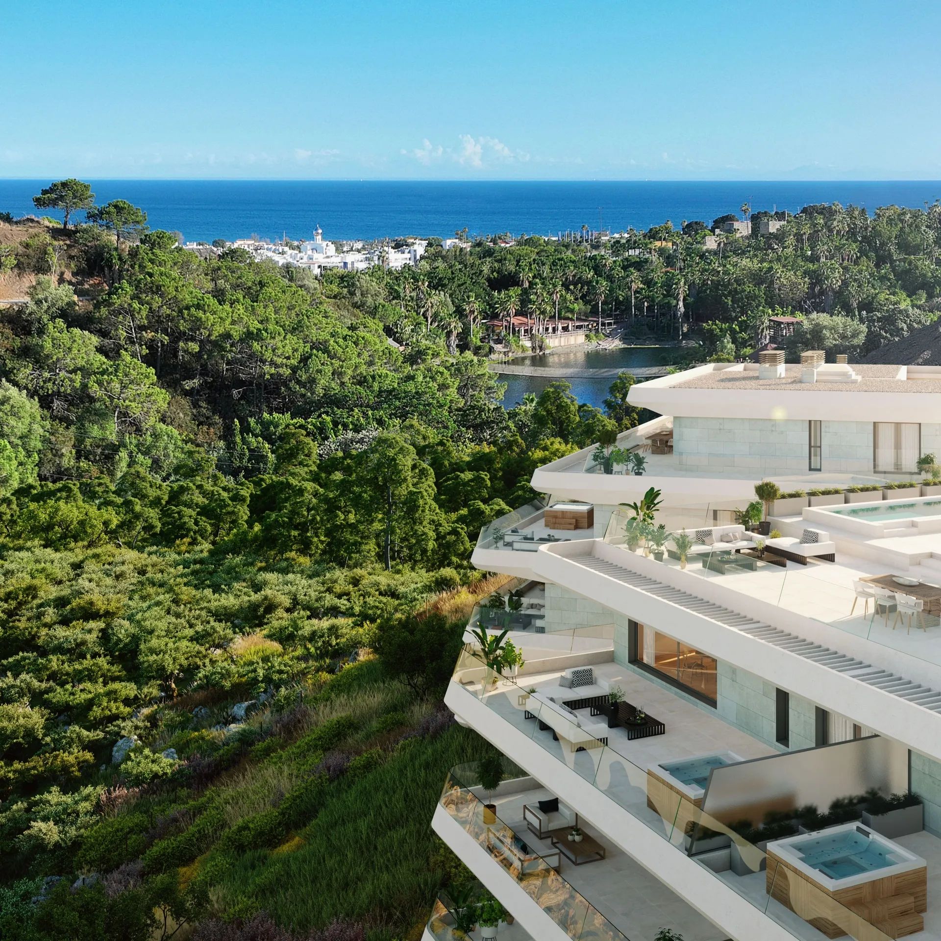 Luxe ruimte: appartementen met tuin of terras in Estepona foto 2