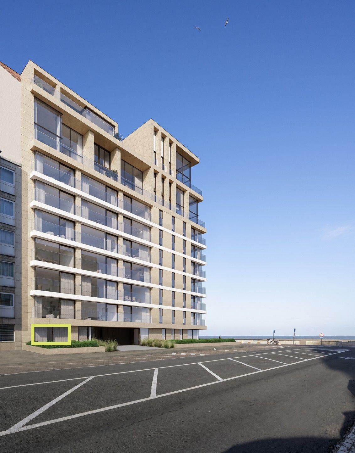 Ongemeubeld: nieuwbouw appartement met zijdelings zeezicht! foto 2