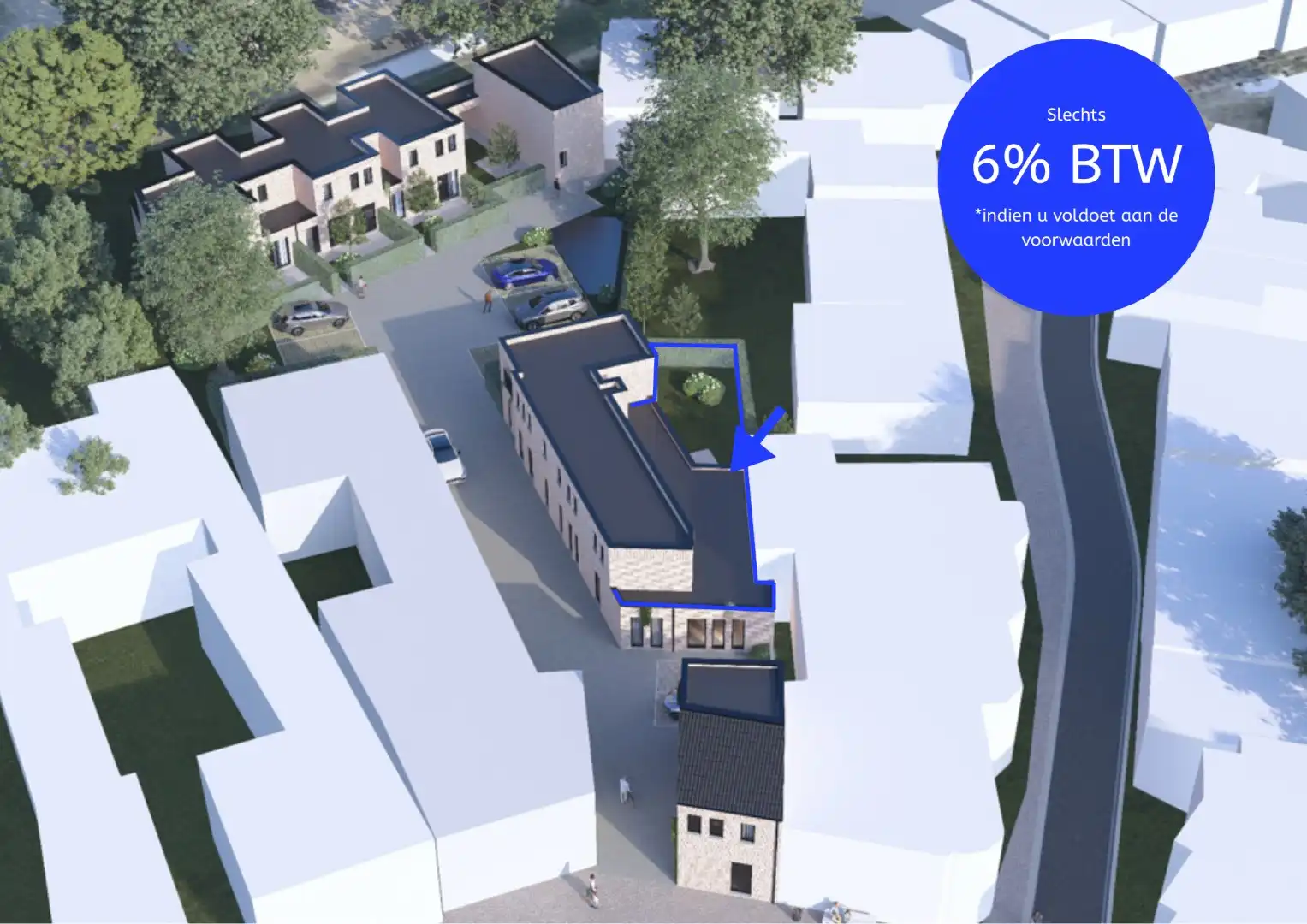 Modern, Bijna Energie Neutraal gelijkvloers appartement met private tuin in het centrum van Stokkem! foto {{pictureIndex}}