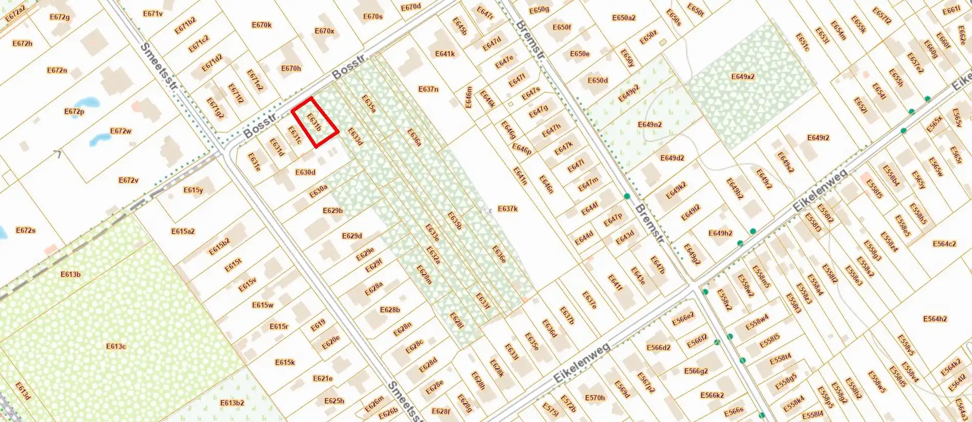 BOUWGROND VOOR OPEN BEBOUWING in de bosrijke villabuurt op de Bosstraat te Lanaken ! foto 4