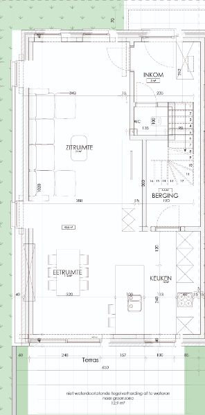 Hooglede: halfopen nieuwbouwwoning met 3 slaapkamers, zuid-gerichte tuin, carport en berging op een perceel van 184,50 m², centrale ligging foto 3