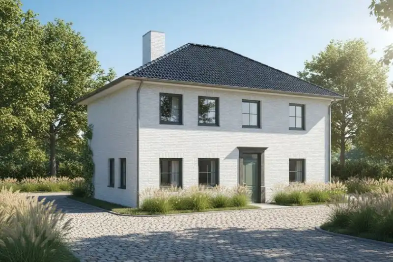 Nieuw te bouwen alleenstaande woning te Lochristi. foto {{pictureIndex}}