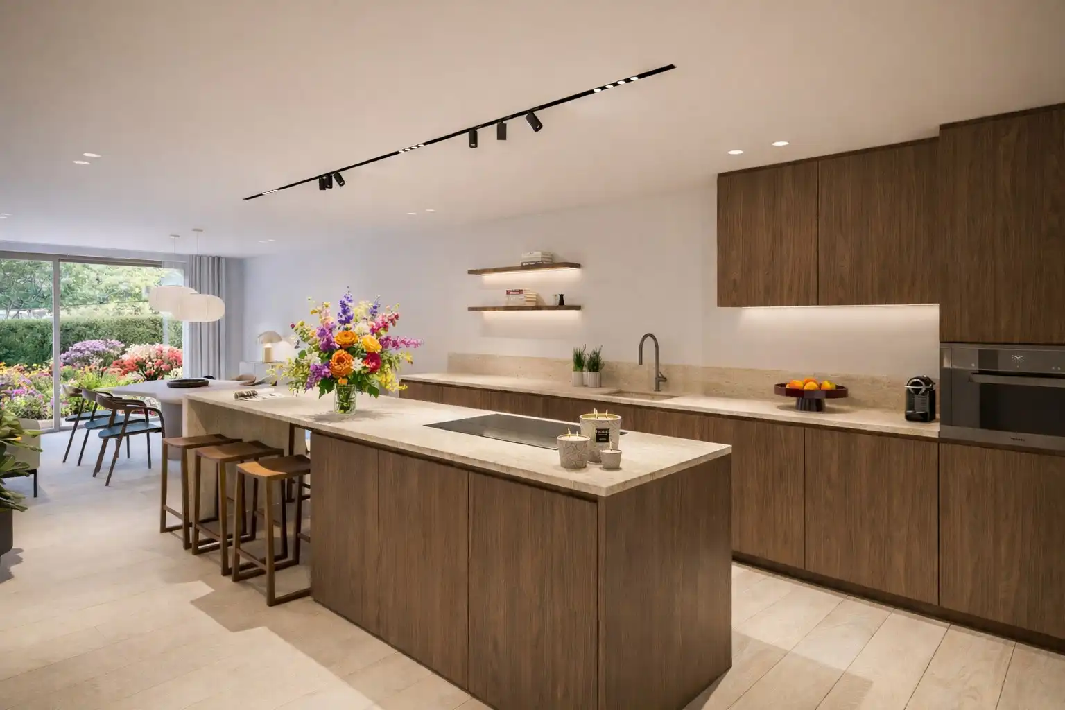 Nieuwbouw gelijkvloers appartement van 113 m² + terrassen foto {{pictureIndex}}