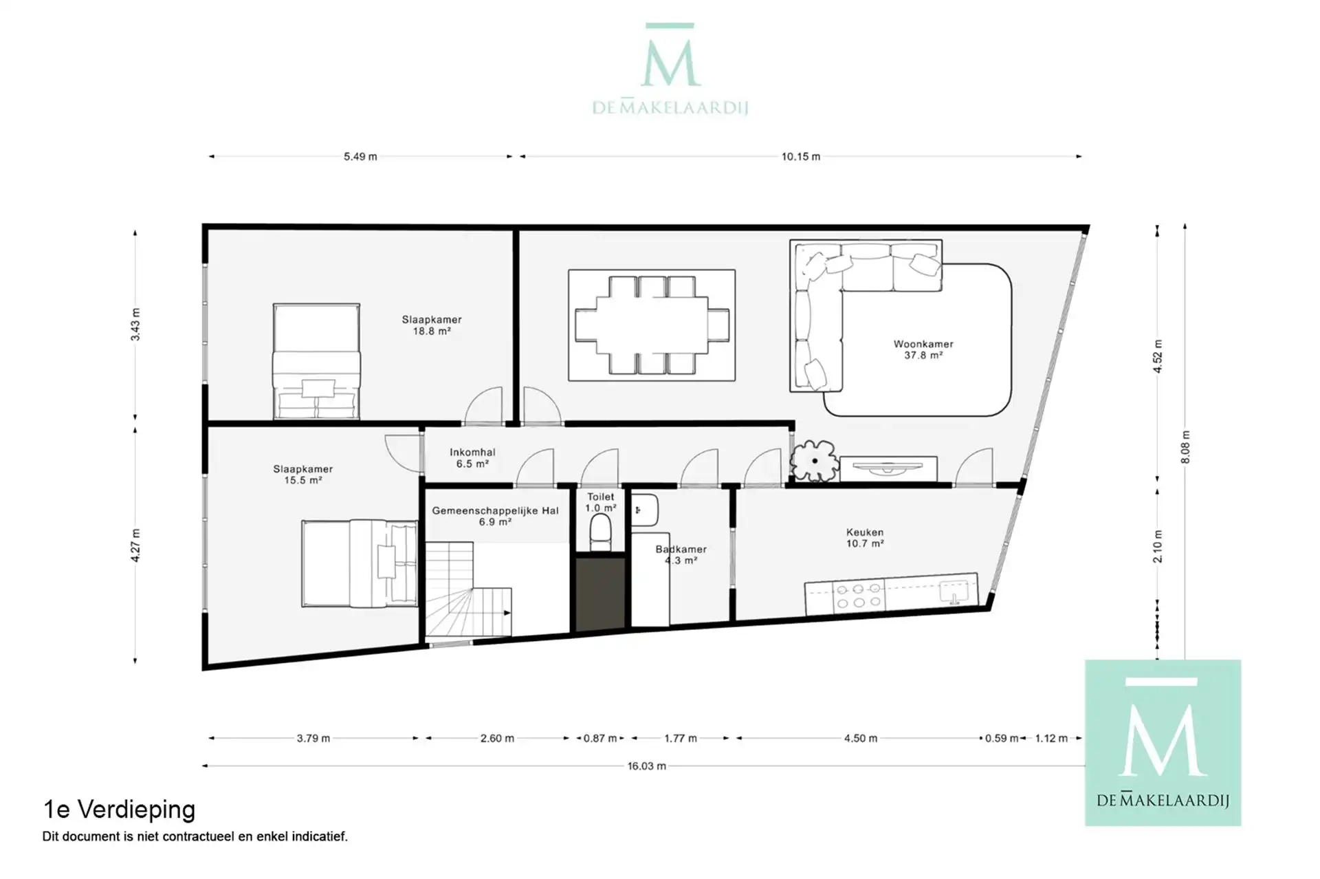 Appartementsgebouw met handelspand op het gelijkvloers foto 24