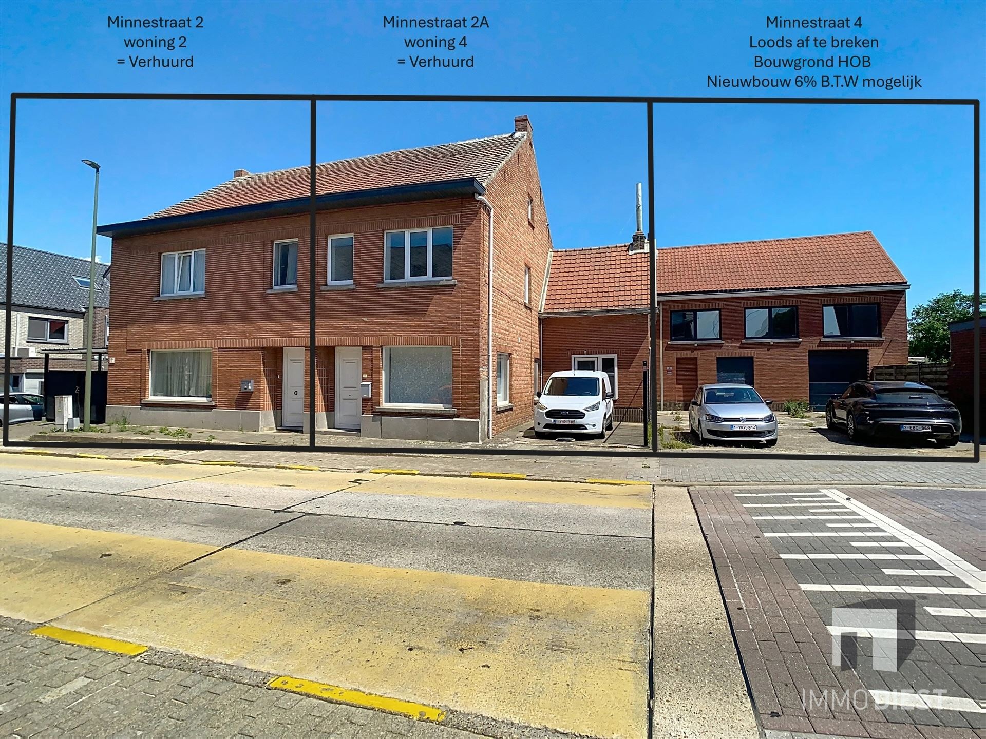 Hoofdfoto van de publicatie: Projecteigendom ( 2 woningen en bouwgrond HOB )