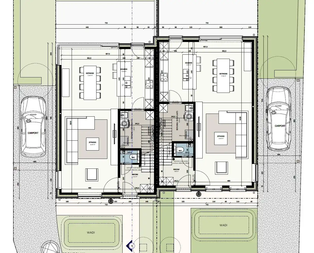 Bouwgrond voor een halfopen woning met carport in Wielsbeke foto 4