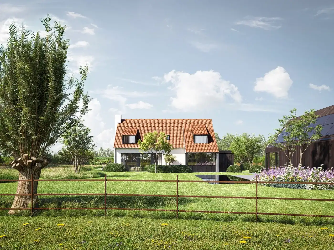 Bouwgrond met vergunning op 2,4 Ha van een villa met landelijke schuur foto 3