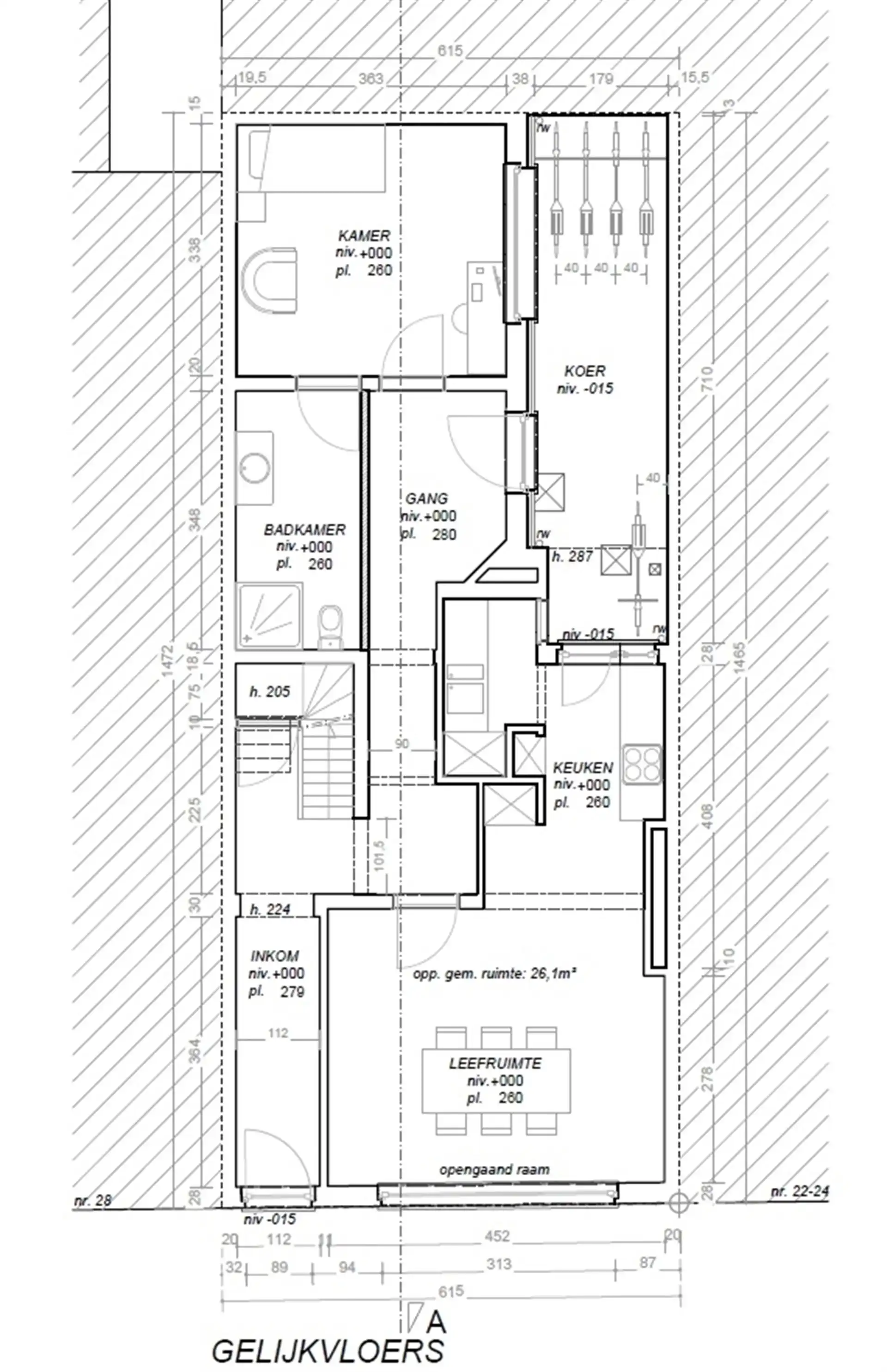 Studentenhuis met 5 koten met eigen badkamer en gem. keuken. foto 6