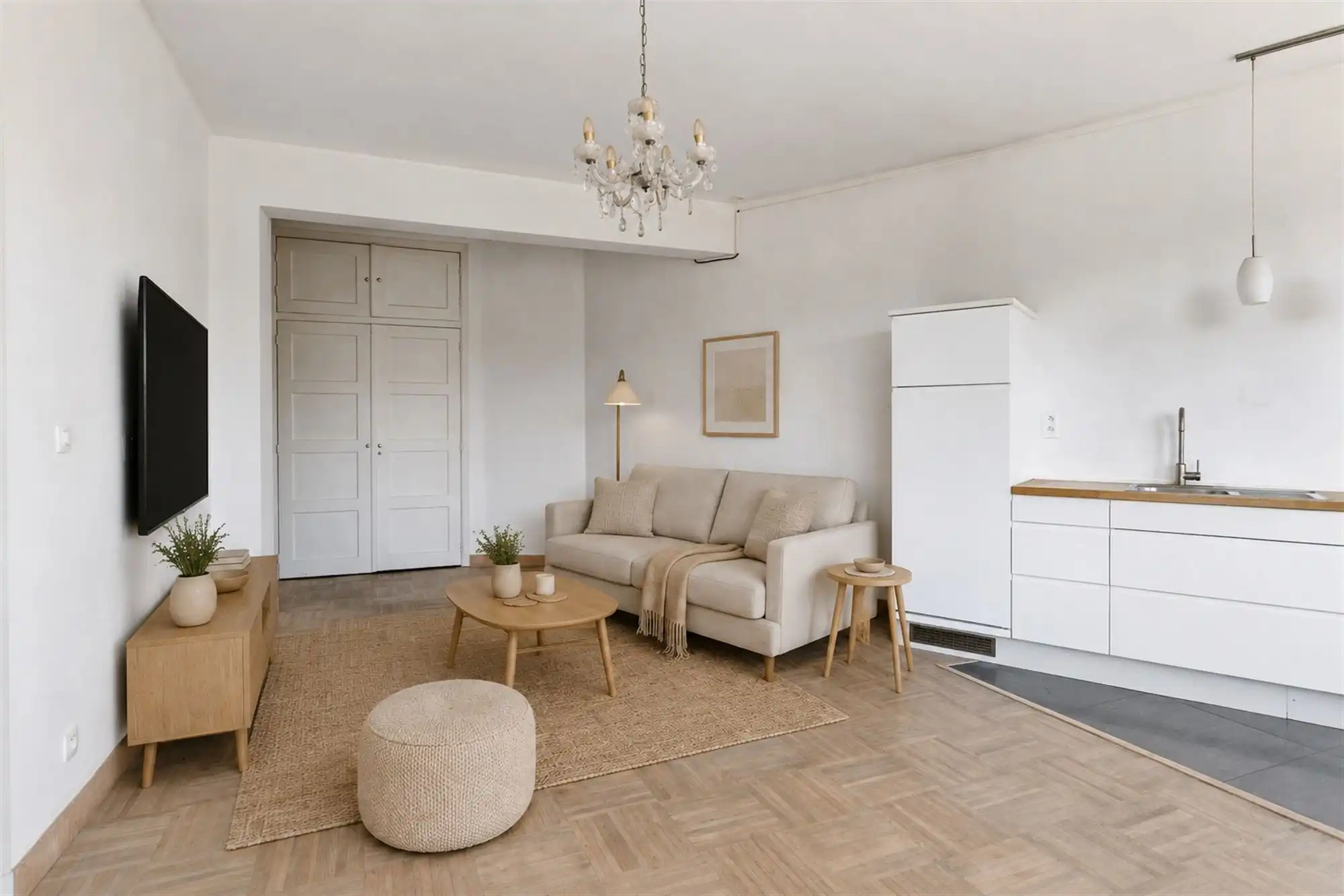 Lichtrijk appartement met 1 slaapkamer en gemeenschappelijke tuin foto 3
