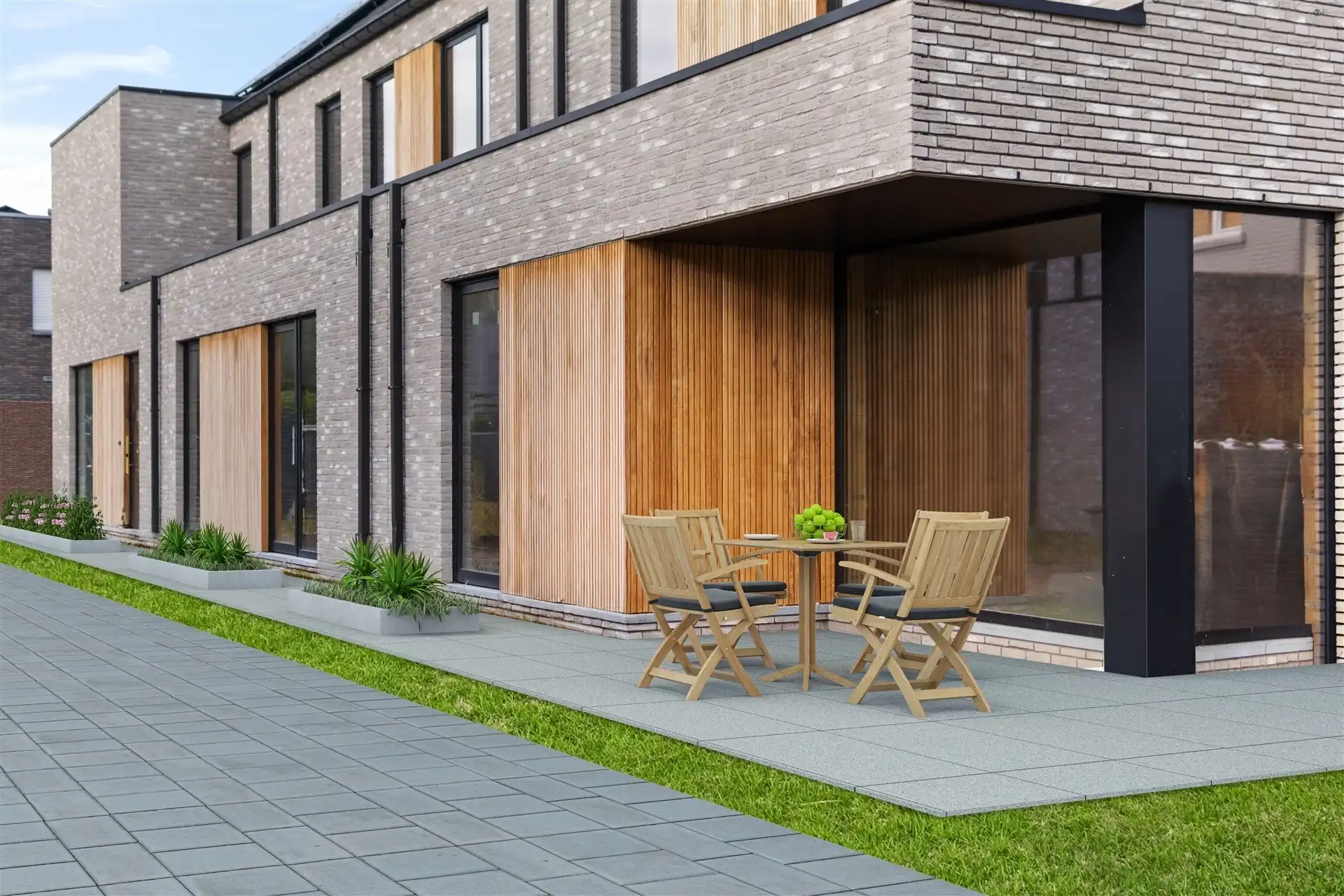 Half open bebouwing met grote raampartijen foto 12