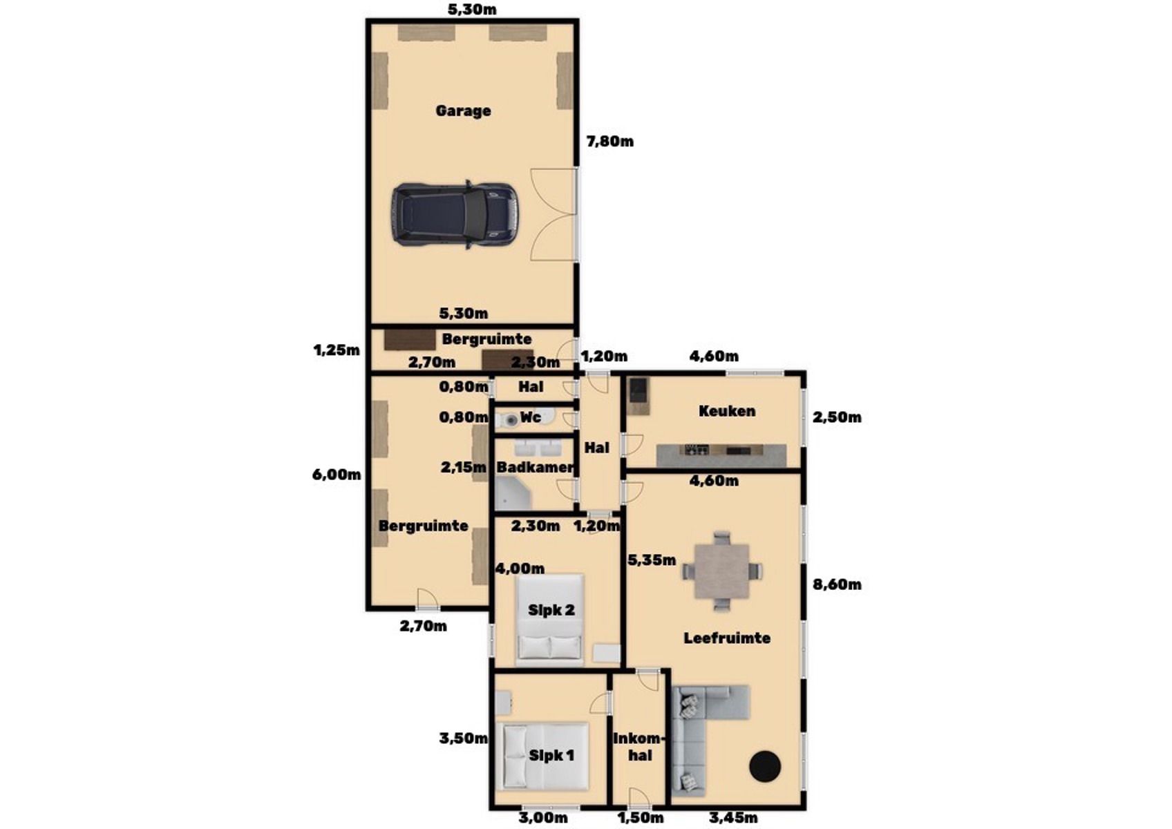 Charmante woning met 2 SLPK, dubbele grage en riante tuin! foto 25