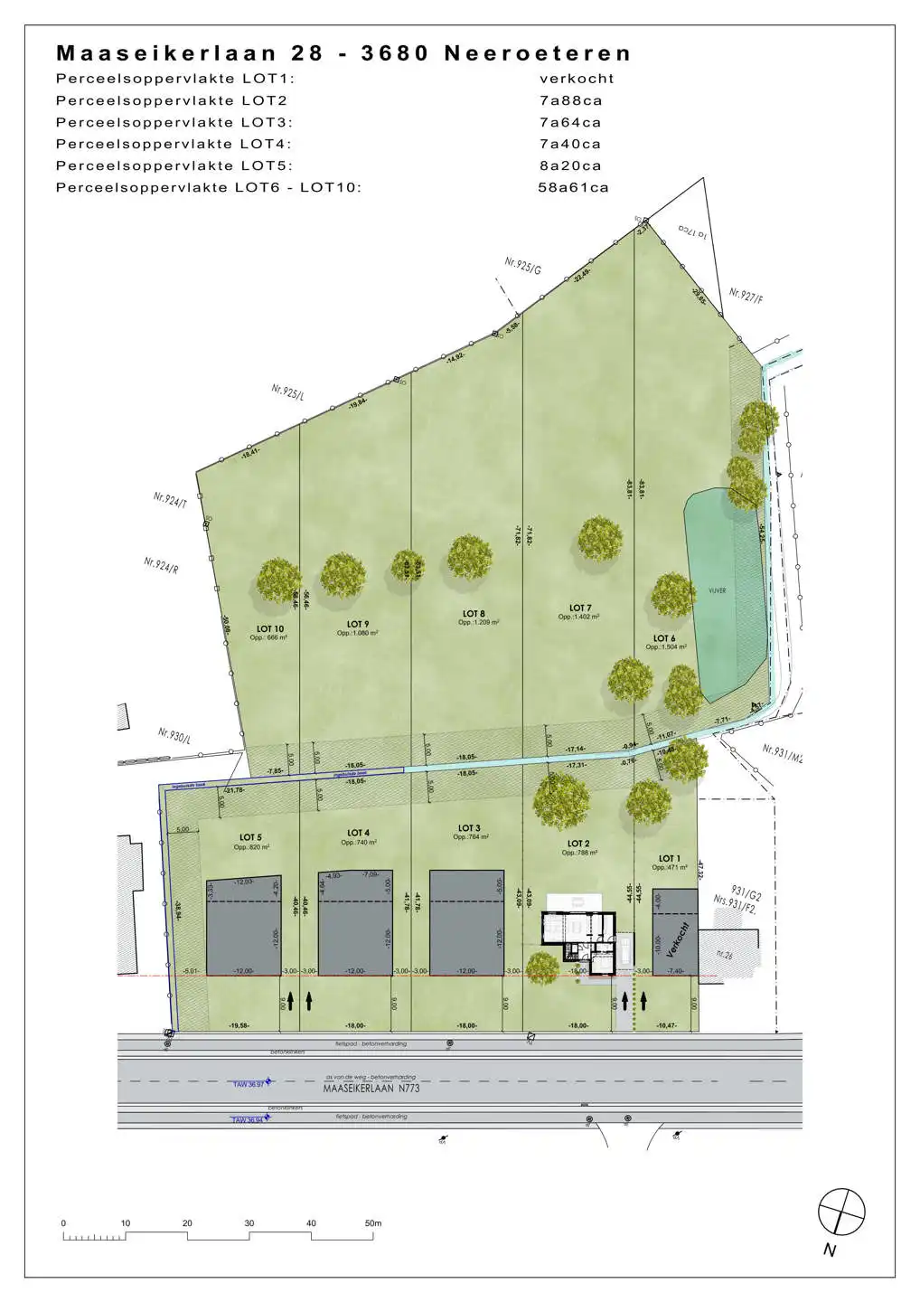 Bouwgrond open bebouwing met vergund plan - 740m² foto 14
