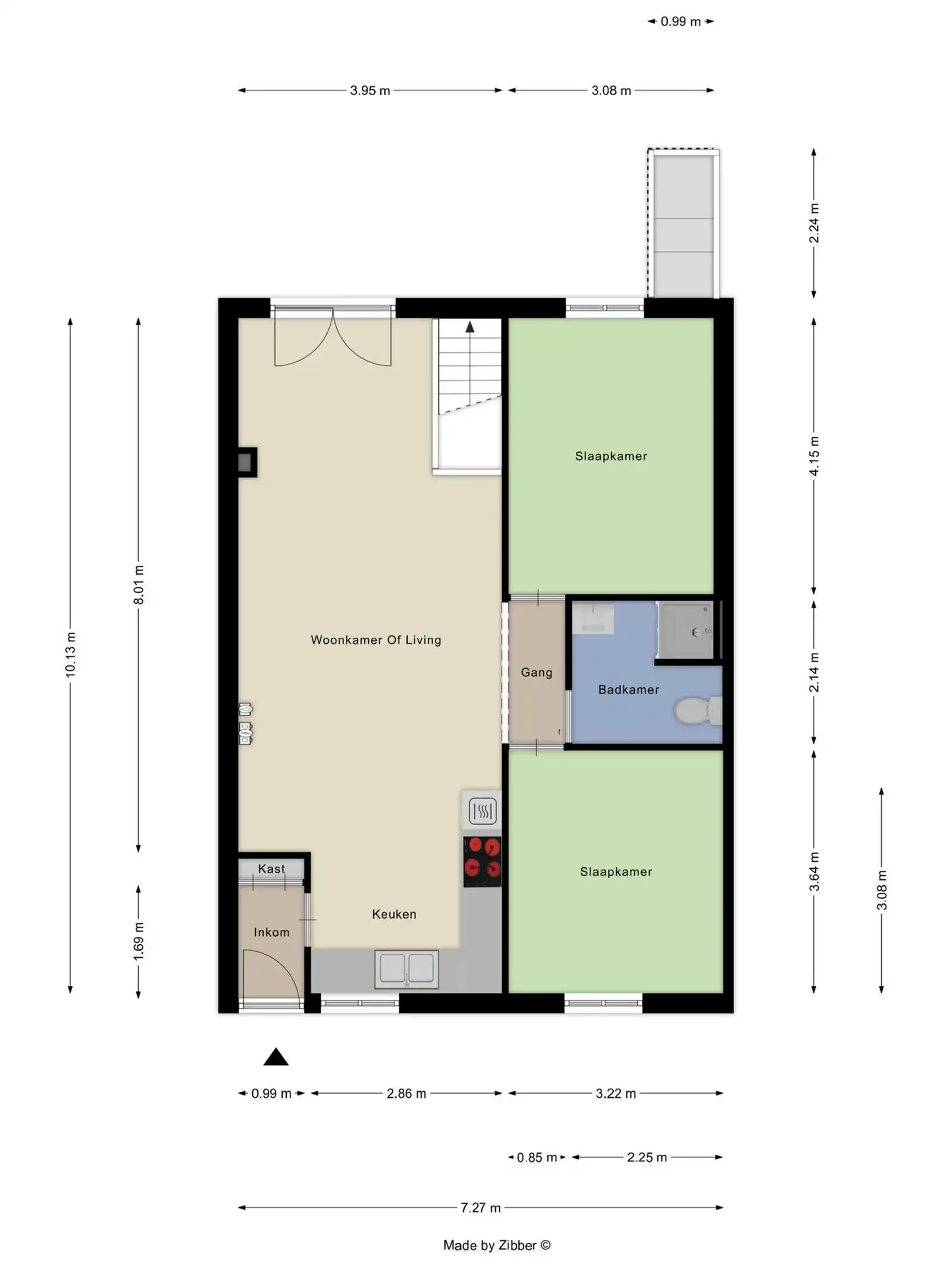 Rijwoning bungalow met 2 slaapkamers  foto 3