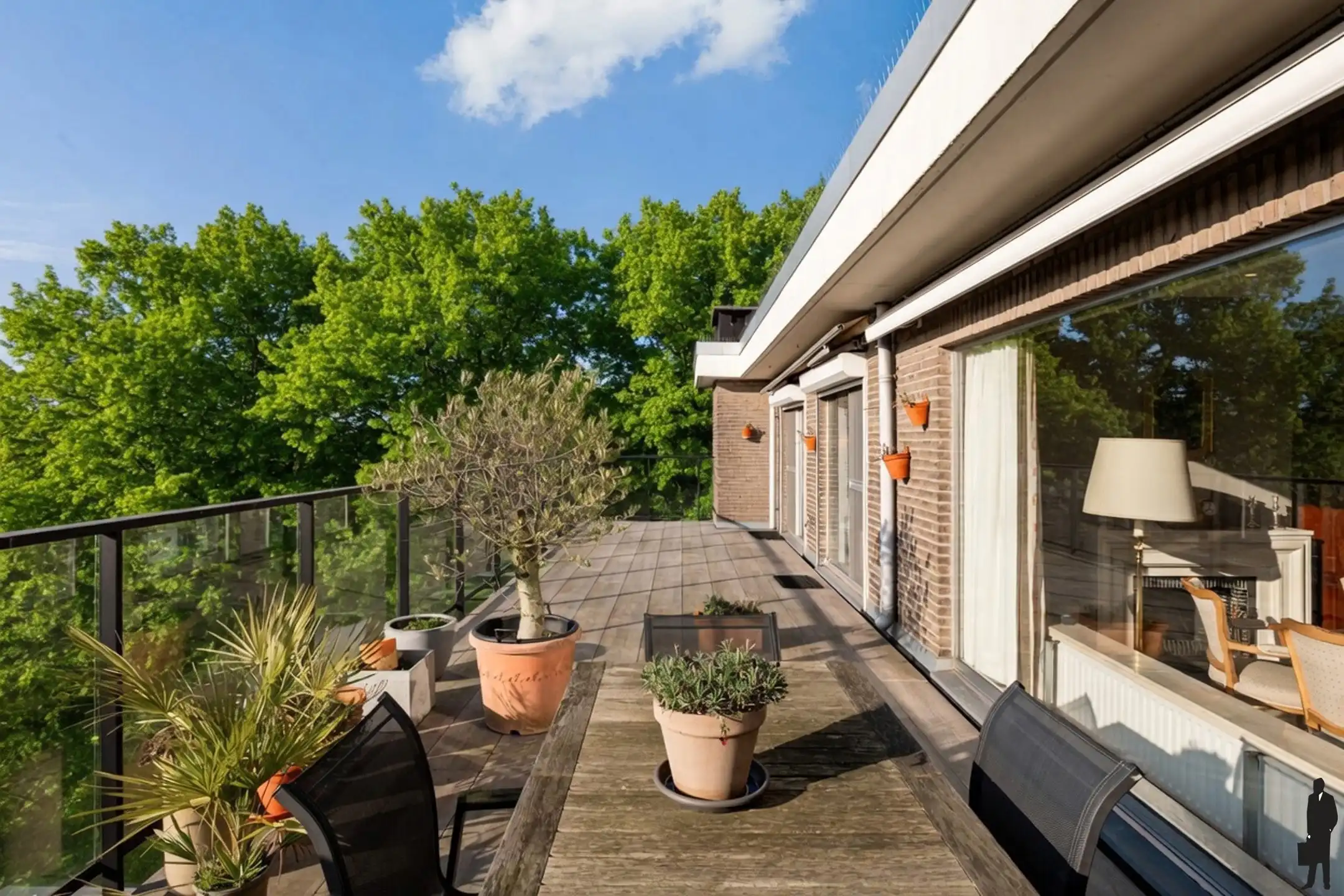 Penthouse met parkzicht & zonneterras in Berchem foto 2