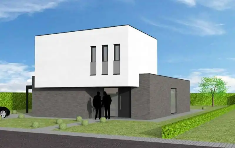 Nieuw te bouwen alleenstaande woning te Avelgem. foto {{pictureIndex}}