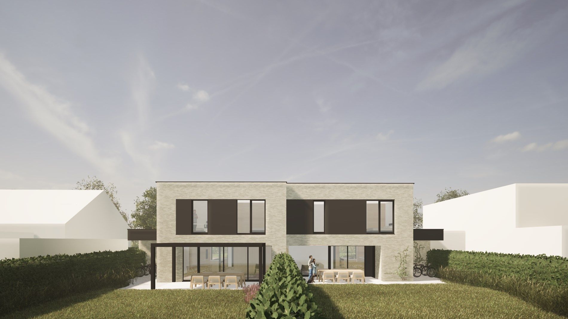 EXCLUSIEVE NIEUWBOUWONING VOORZIEN VAN EEN HOOGWAARDIGE AFWERKING EN MET 4 SLAAPKAMERS, TUIN EN CARPORT TE KERMT foto 2