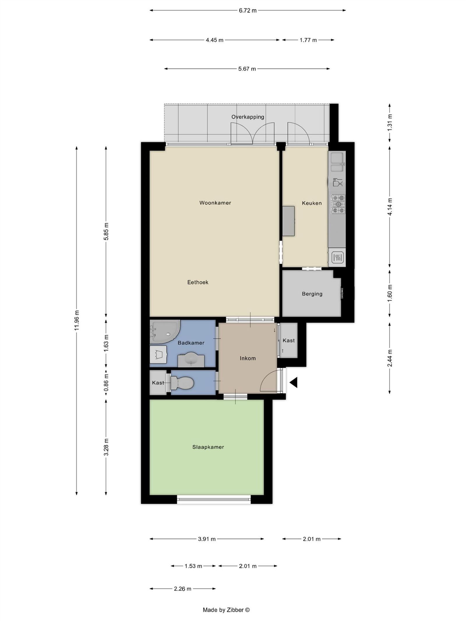 Gelijkvloers appartement met 1 slaapkamer + terras/tuin te Drogenbos foto 2