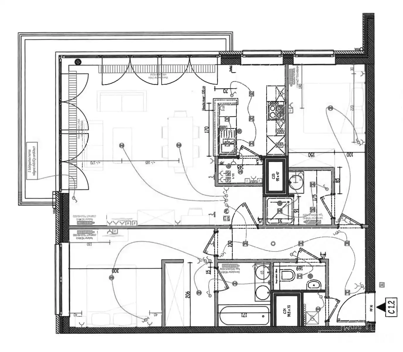 Prachtig ingericht app. 2 kamers + terras (NATO gebied) foto 15