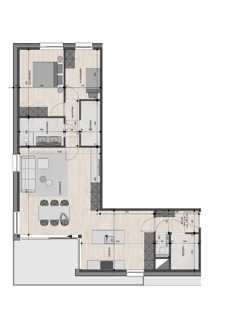 Appartement op de 1ste verdieping van 105,80m² met twee slaapkamers foto 12