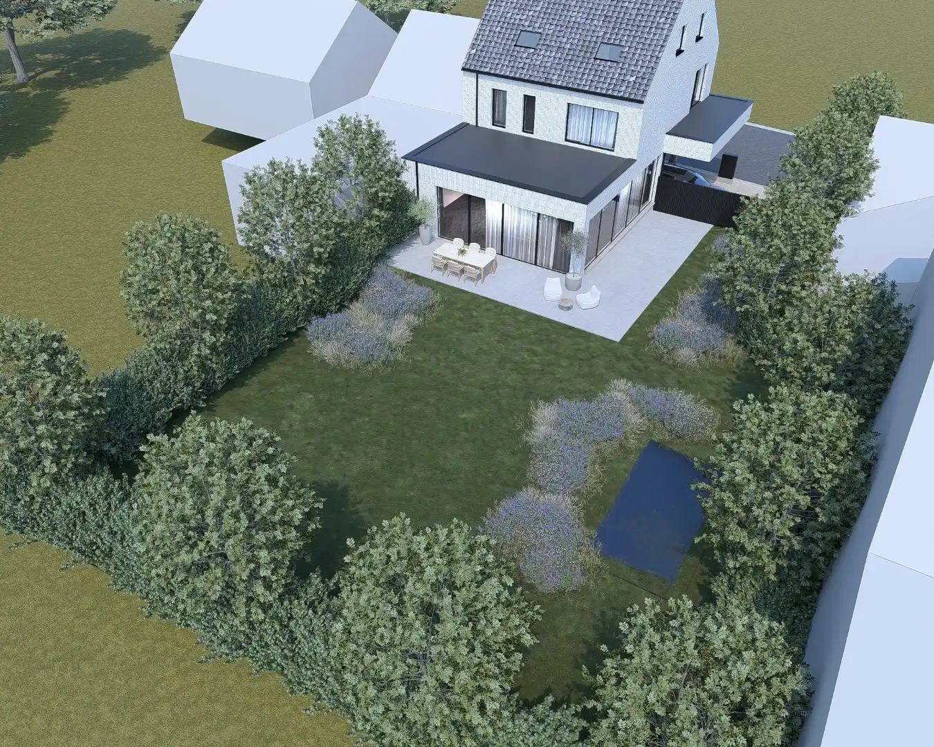 Nieuwbouwwoning met 3 slpk op perceel van 6a40ca foto 4