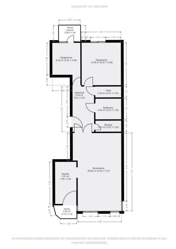 RUIM APPARTEMENT MET TWEE TERRASSEN foto 11