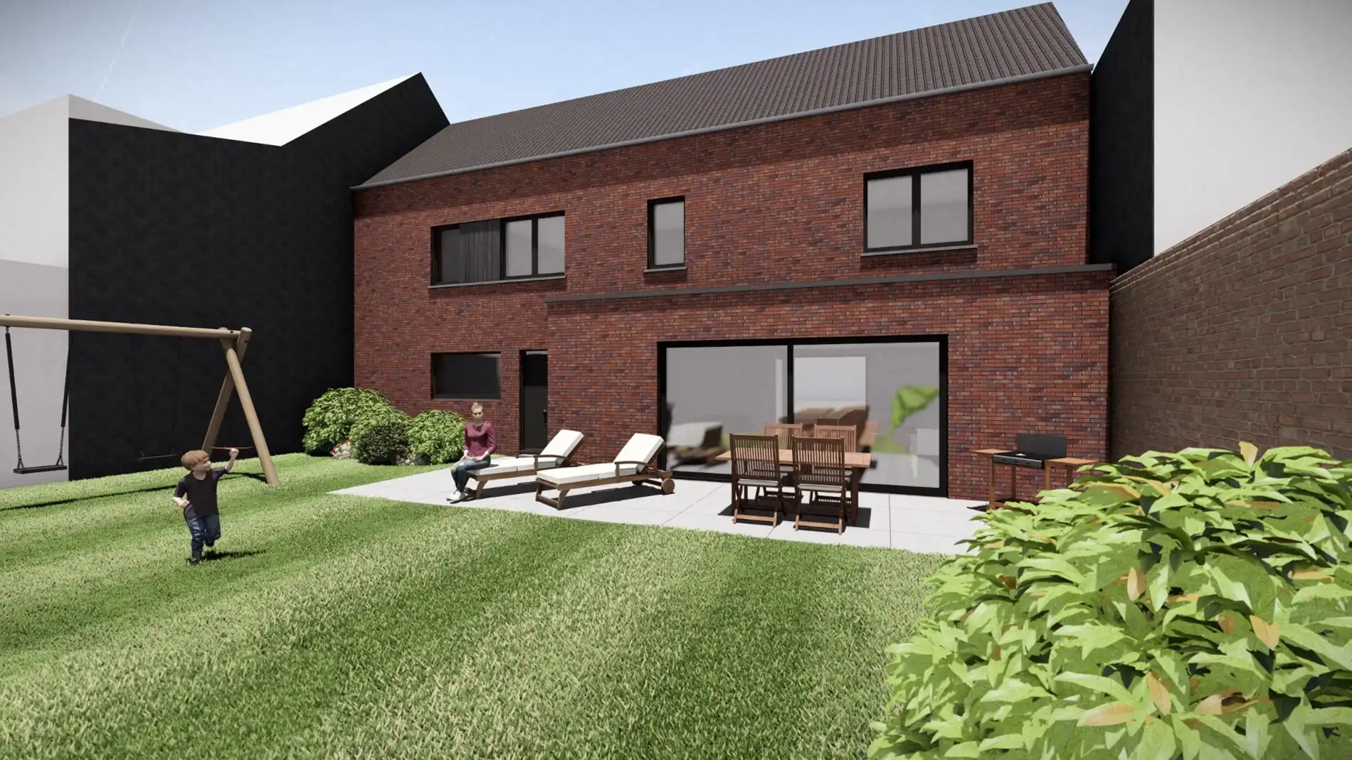 Nieuwbouwwoning met grote garage en tuin - 4 slpks ! foto 4