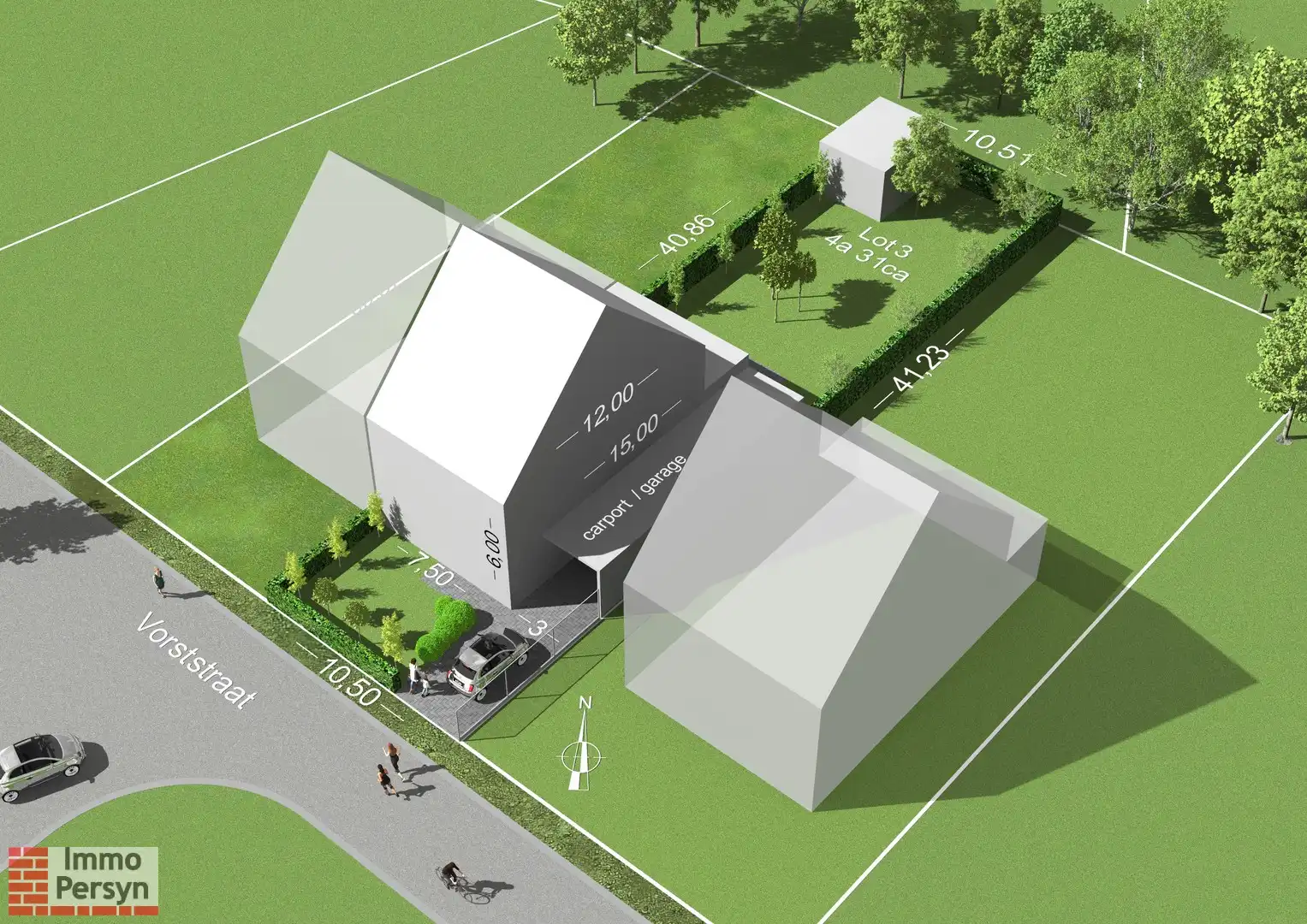 Bouwgrond 4a31ca voor HOB in een rustige, nieuwe straat te Averbode foto {{pictureIndex}}