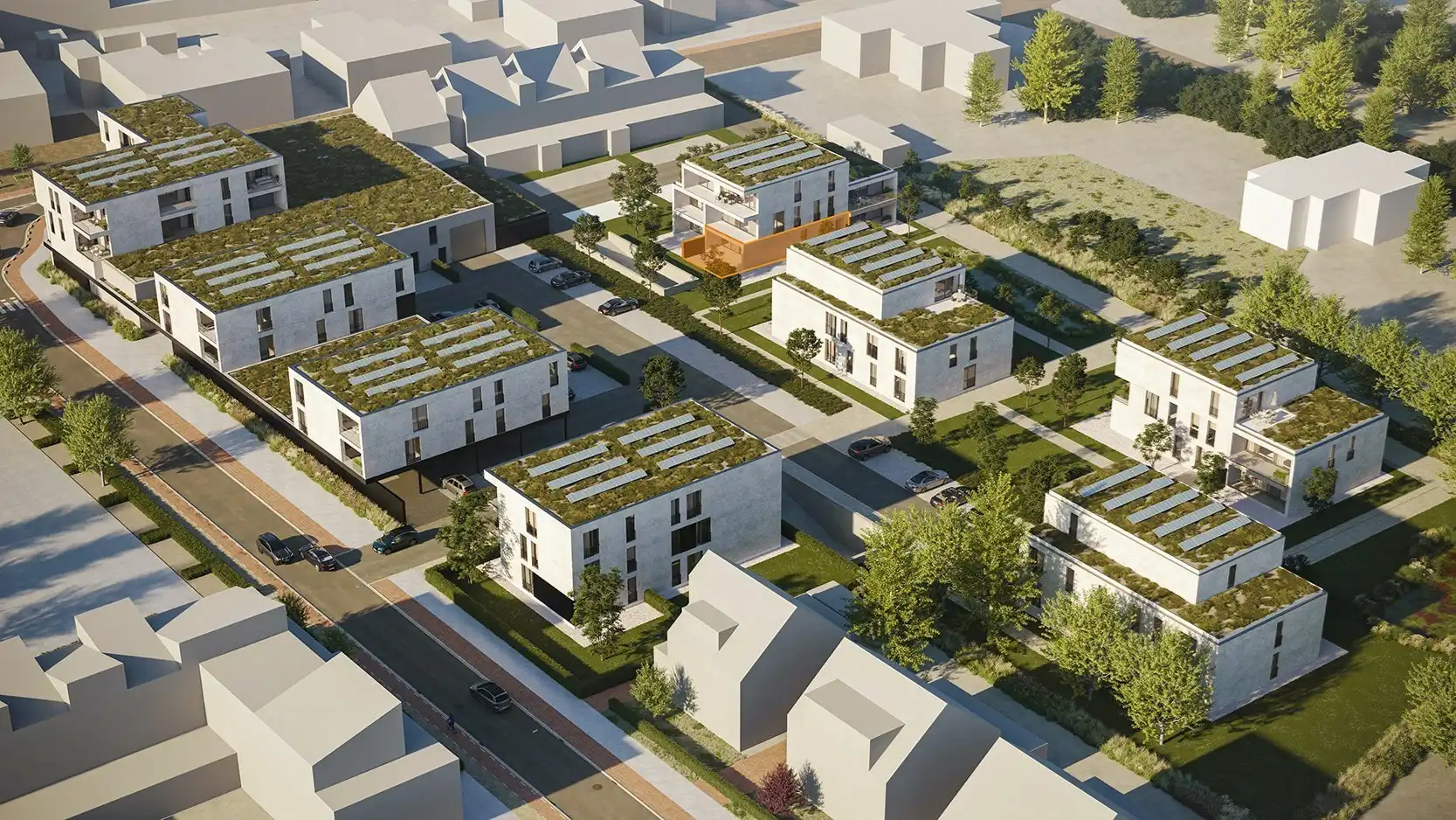 Energiezuinig nieuwbouw appartement met 2 slaapkamers en zeer groot terras in het centrum van Koersel foto {{pictureIndex}}