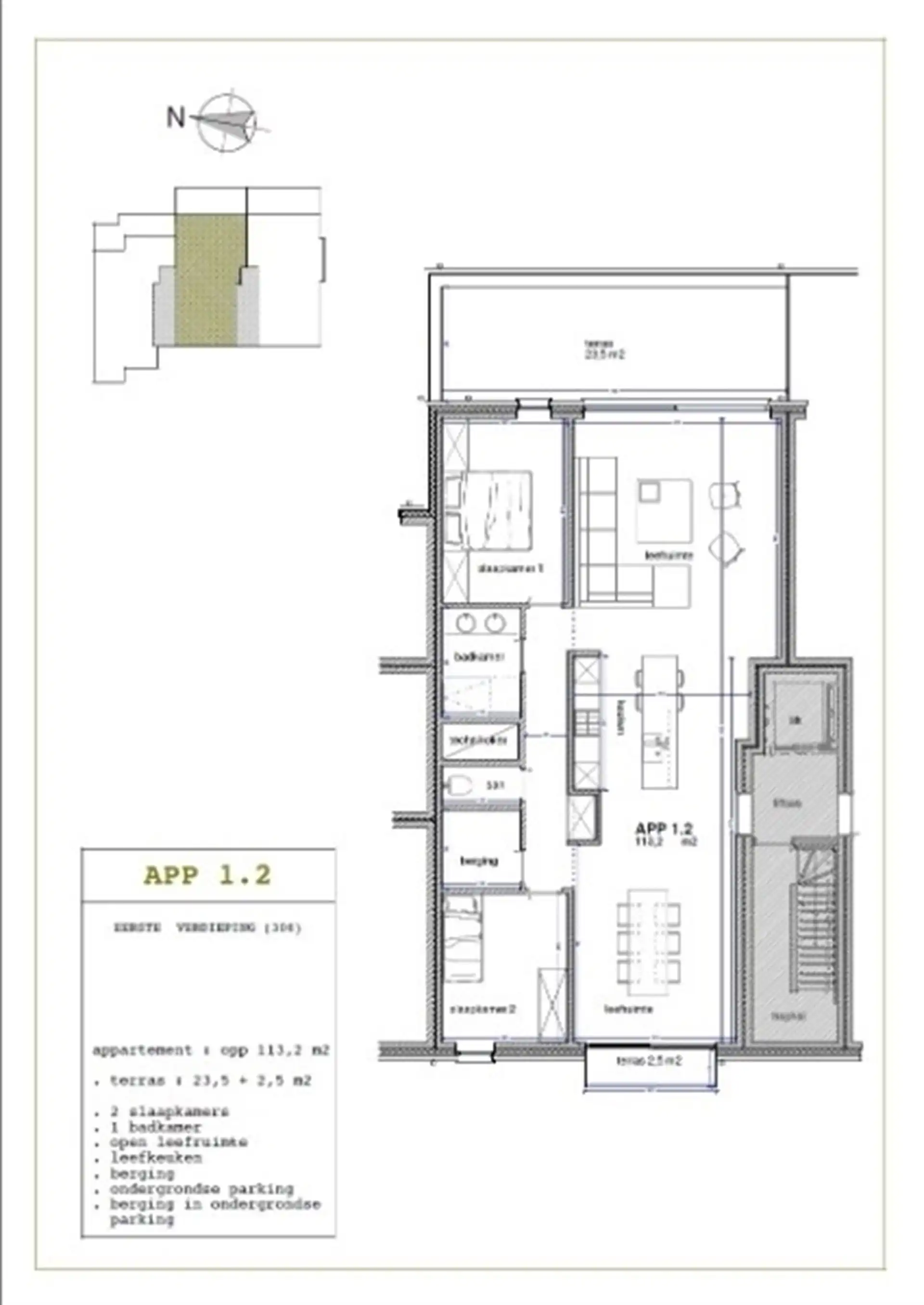 Prachtig appartement met twee slaapkamers en zicht op groen foto 12