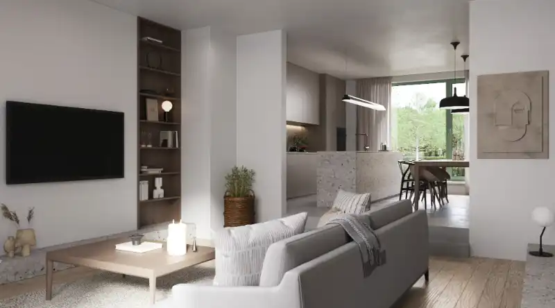 Nieuwbouwappartement met 2 slaapkamers en terras in groene omgeving foto 4