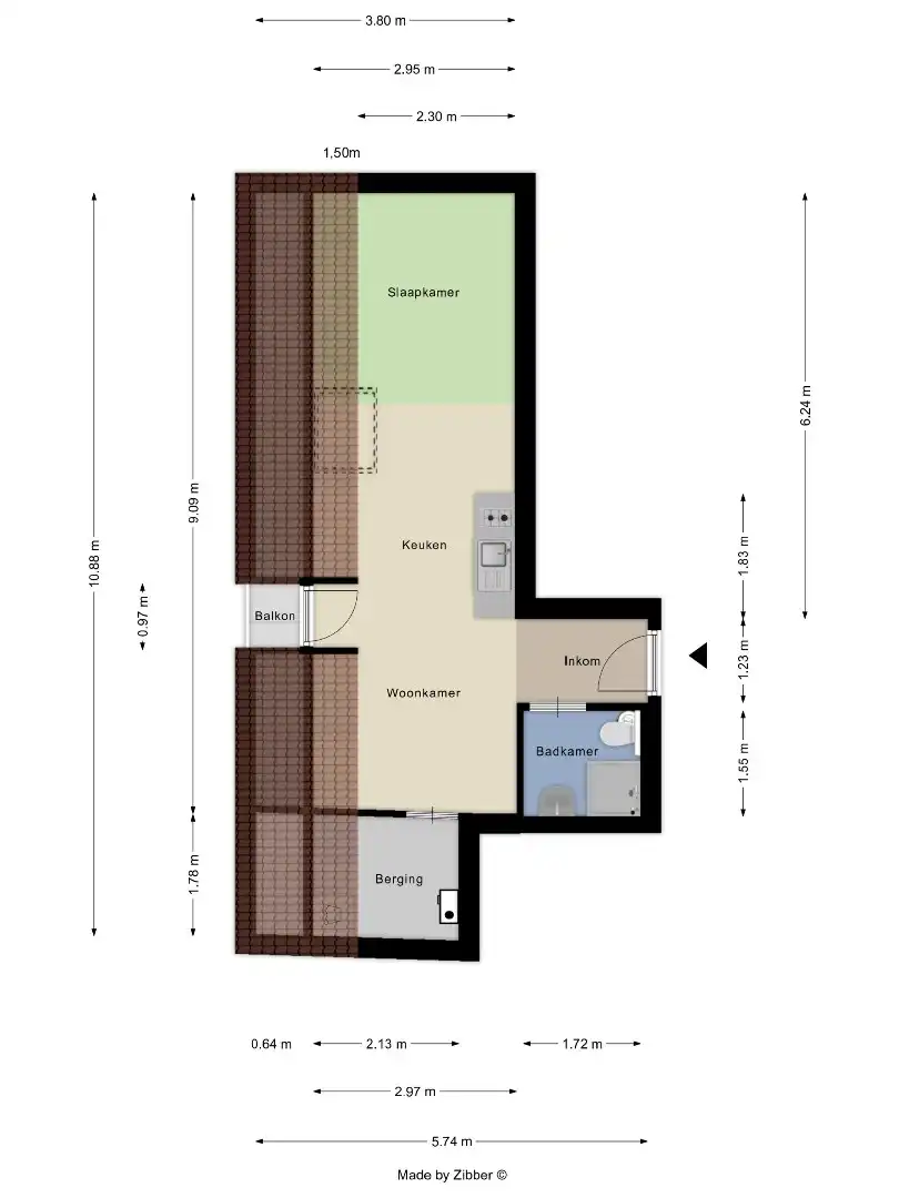 Super gelegen studio in hartje Leuven - bewoonbare oppervlakte 39 m² - nieuwbouw van 2020 - EPC A! foto 15