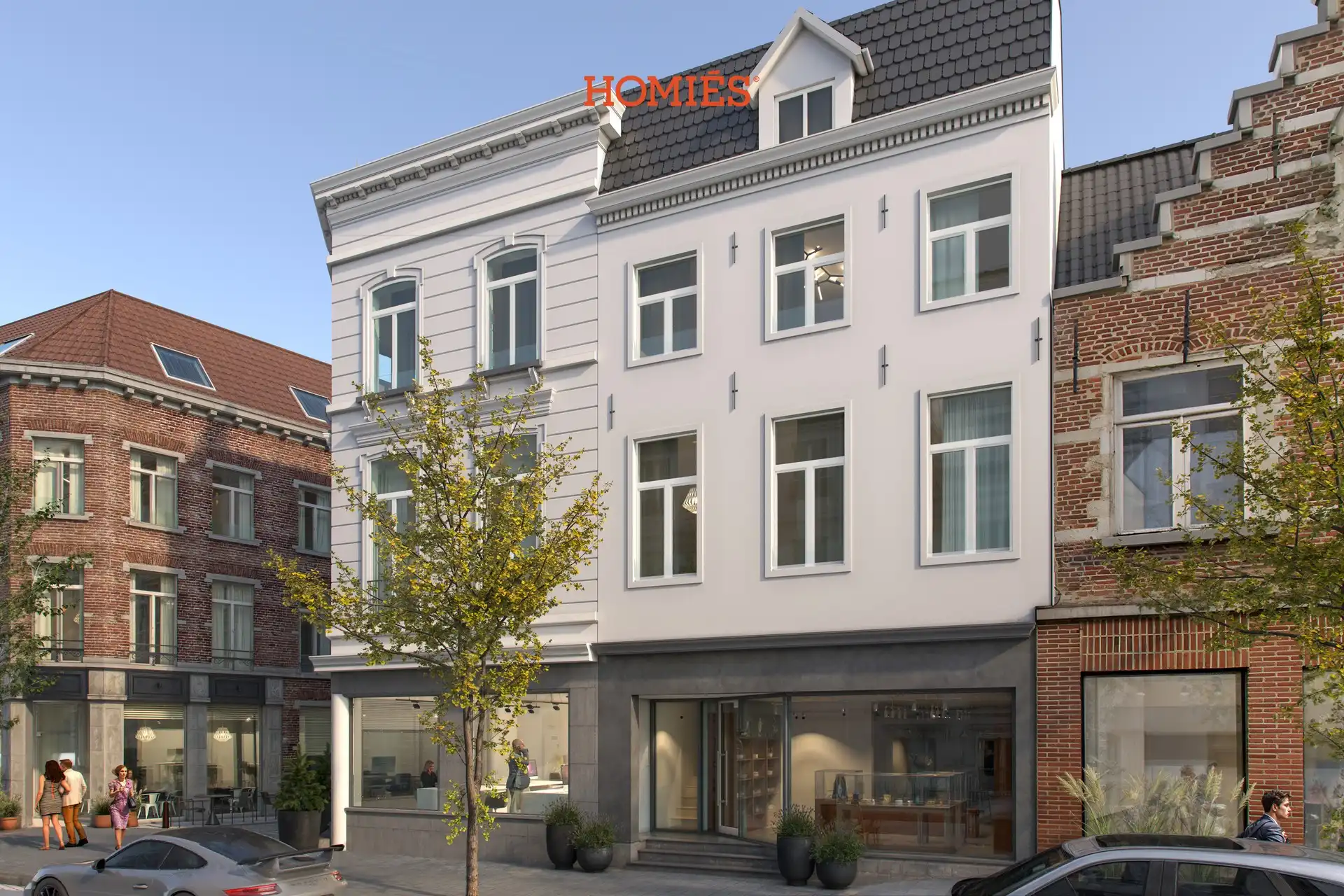 Samengevoegde casco handelsruimte met hoekligging – Residentie ROMÉE foto {{pictureIndex}}