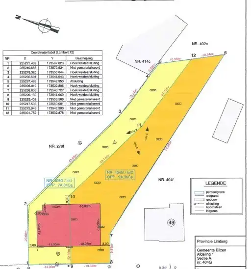 *** VERKOCHT ***  Ruim bouwperceel voor halfopen bebouwing op 9a 96ca te Mopertingen, grenzend aan agrarische zone foto 11