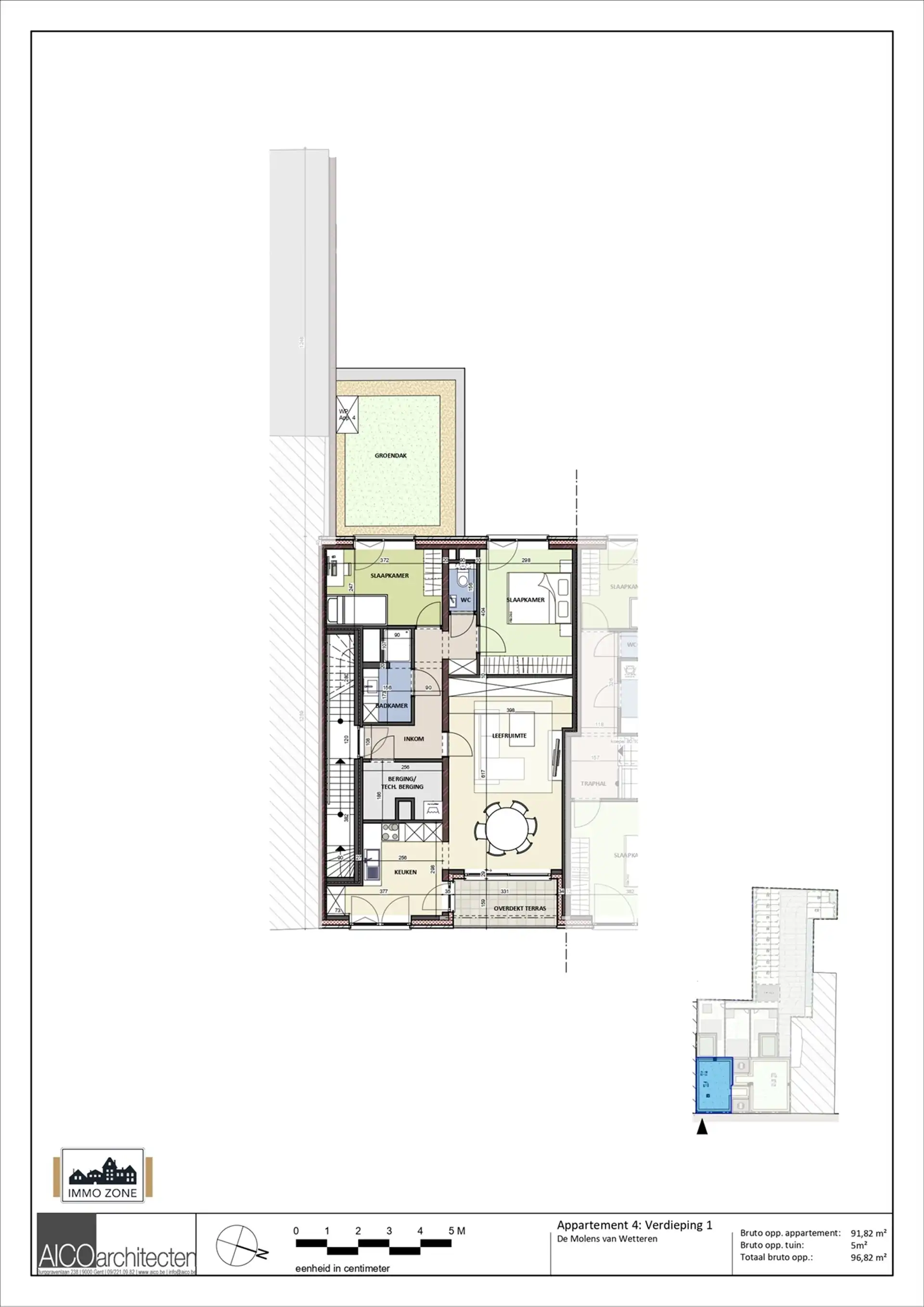 Nieuwbouw 2 slaapkamer appartement in centrum Wetteren foto 6