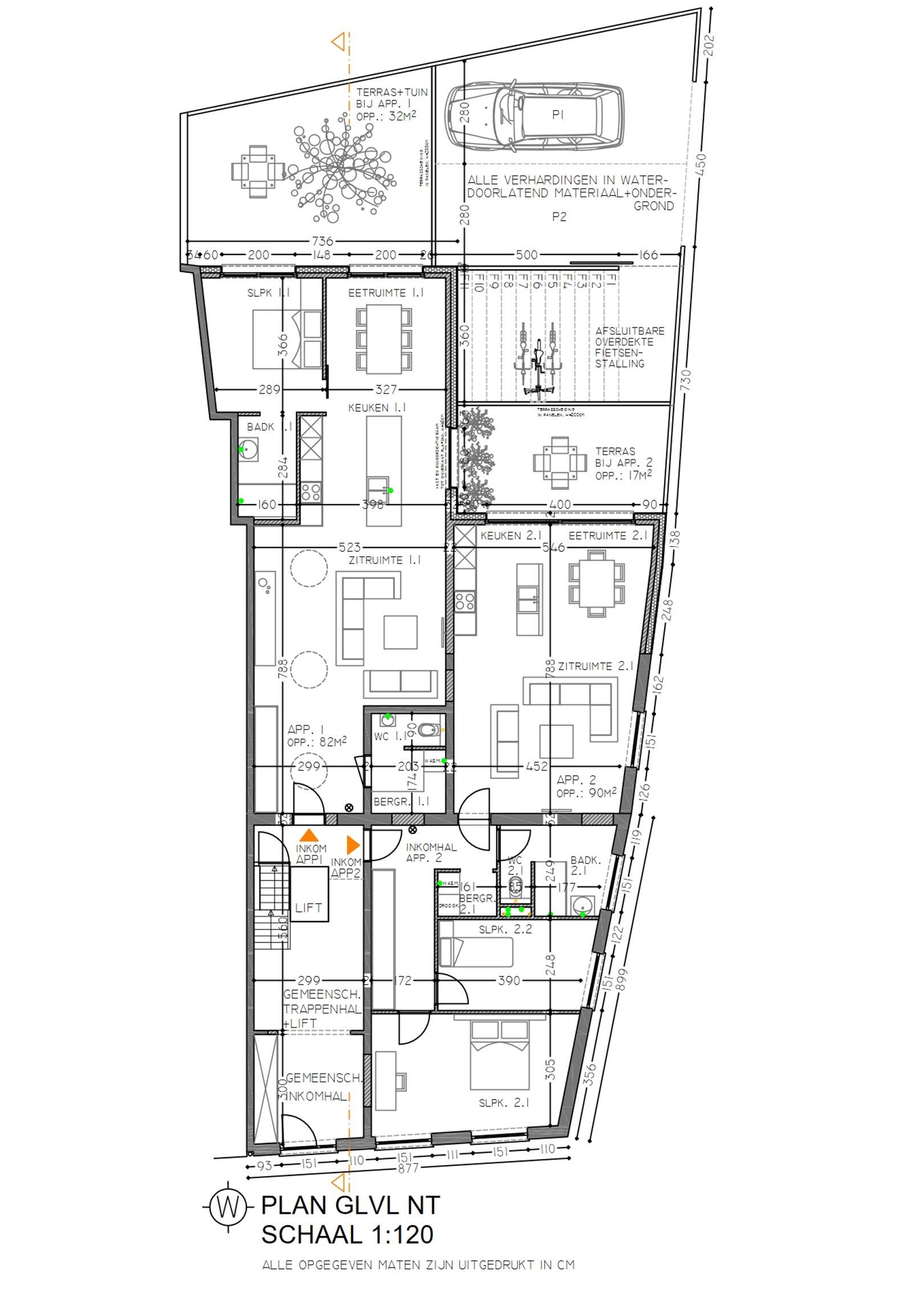 Te koop: Casco winddicht renovatieproject 4 ruime appartementen grote terrassen en tuinen in een voormalige bank te Baasrode foto 5
