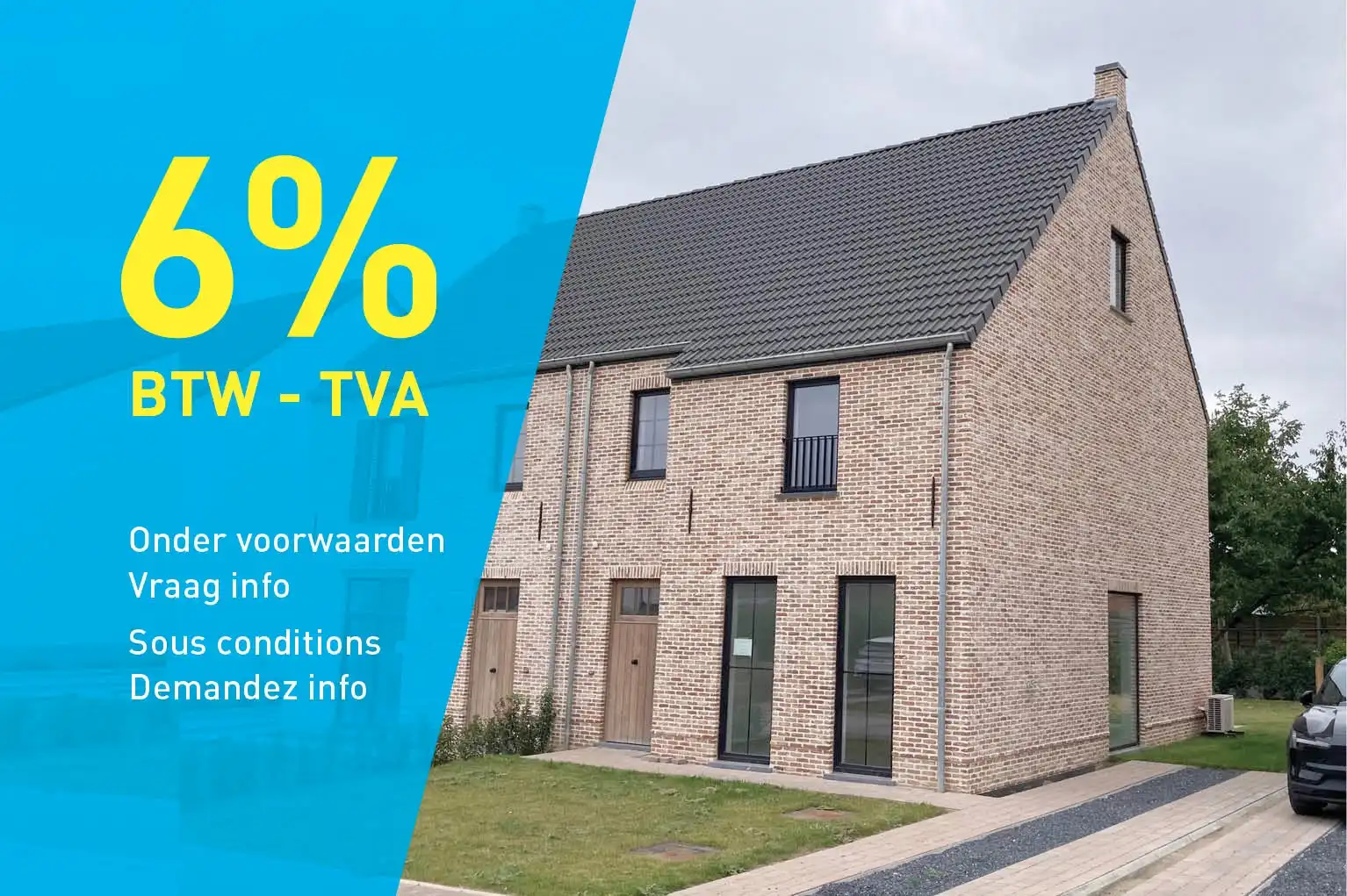 Laatste 2 mooi en volledig afgewerkte, instapklare nieuwbouwwoning aan 6% BTW foto {{pictureIndex}}