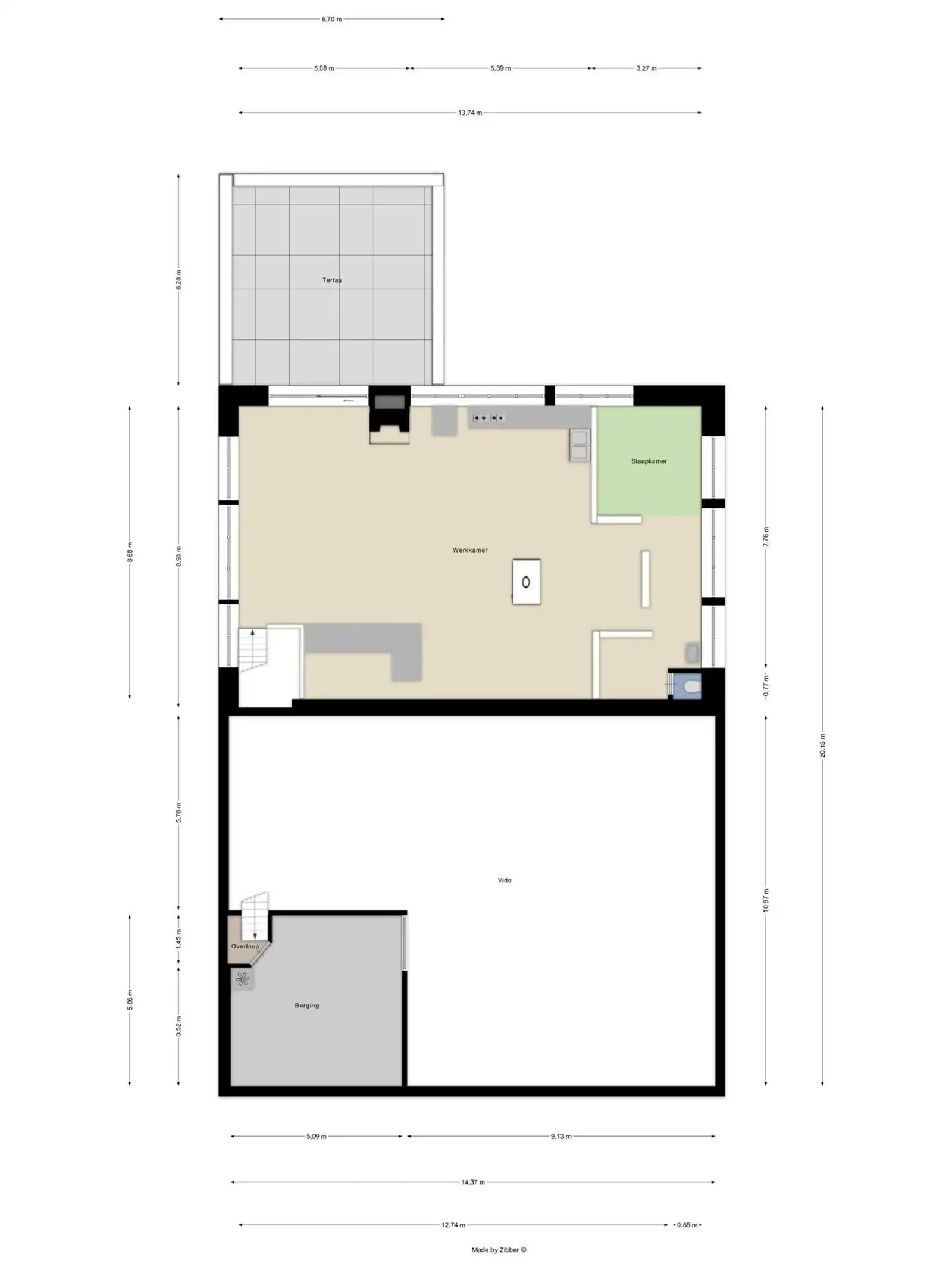 Loods met woning en loft te koop foto 16
