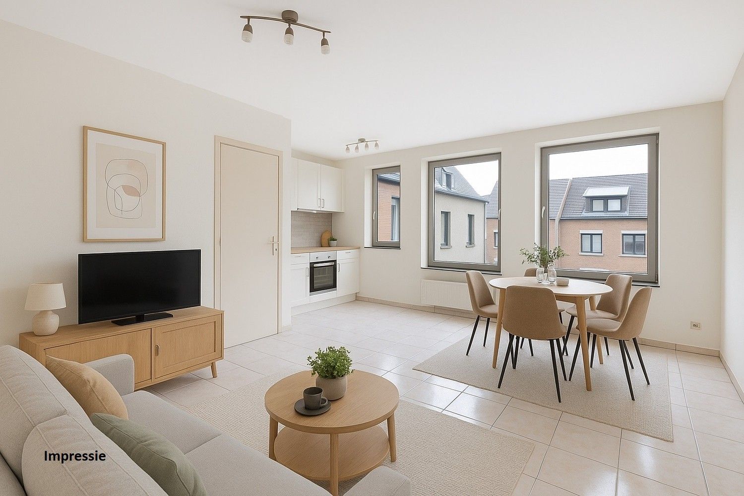 Gelijkvloers appartement met 2 slaapkamers met tuin ! foto 3