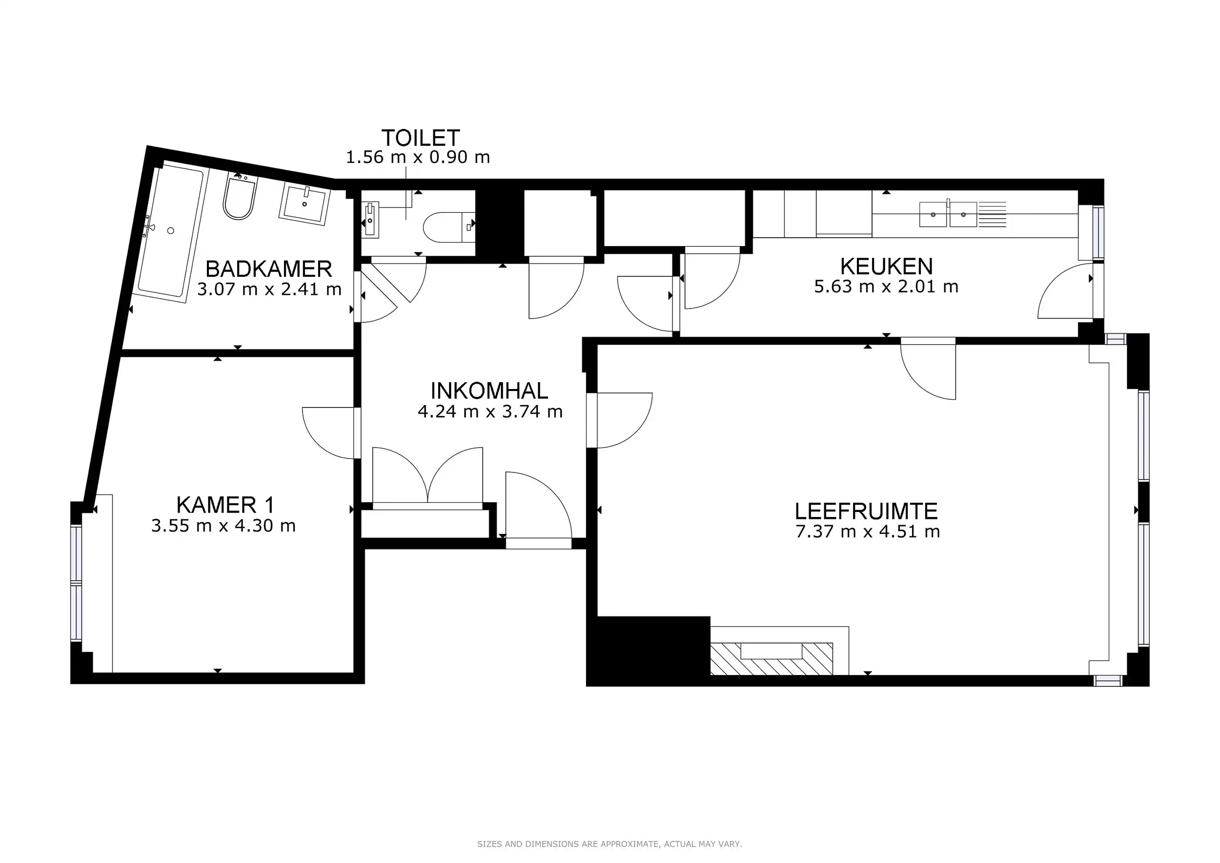 Op te frissen 1-slp appartement  (99 m²)  in hartje Gent foto 12