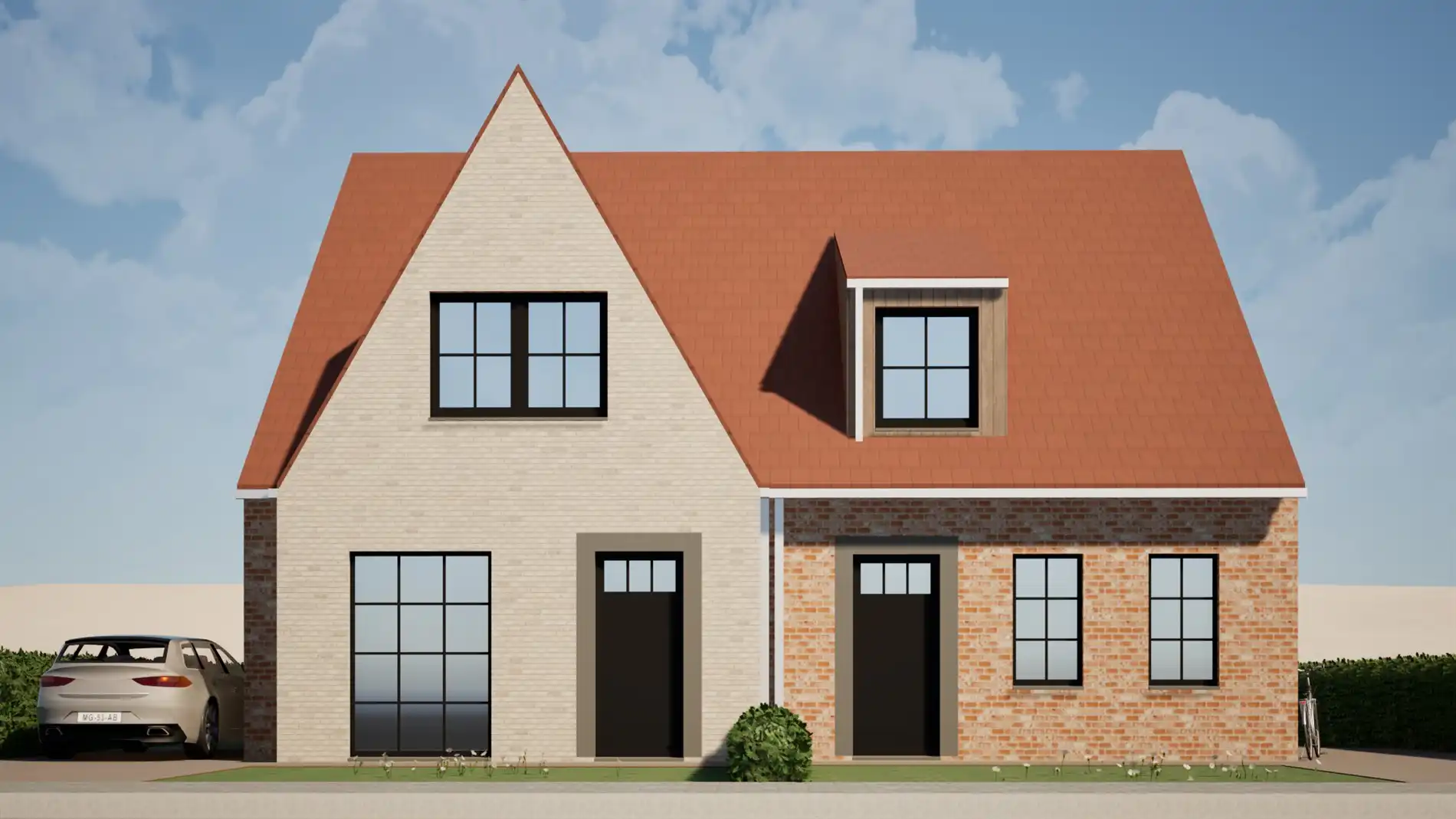 Stijlvolle halfopen nieuwbouwwoning met 3 slaapkamers te Zwevegem foto 2