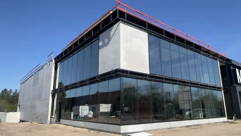 Nieuwbouw showroom met magazijn te huur langs N43 in Sint-Denijs-Westrem foto 2