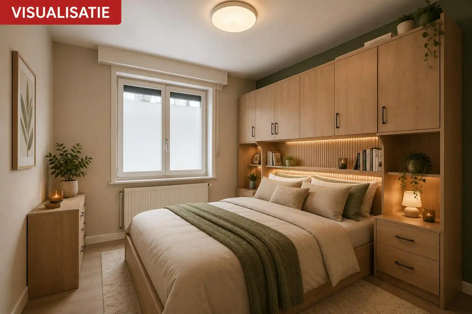 Gelijkvloers tweeslaapkamer appartement op Overleie foto 7