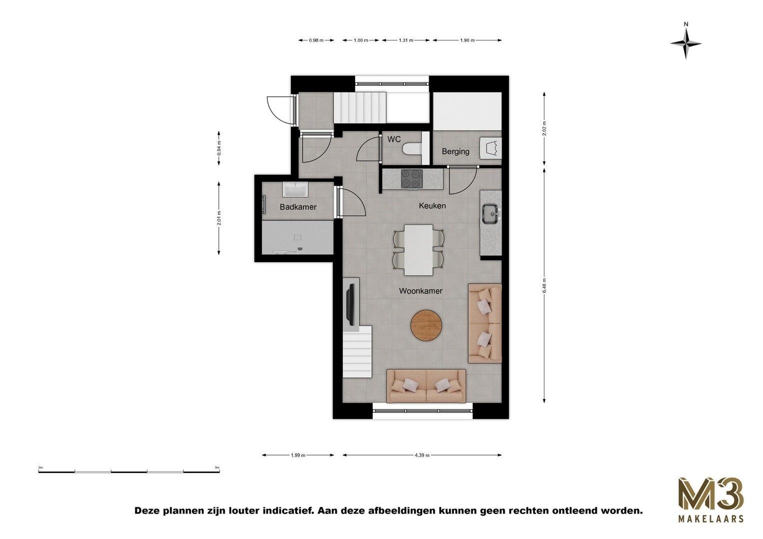 Energiezuinige twee slaapkamer duplex. foto 11