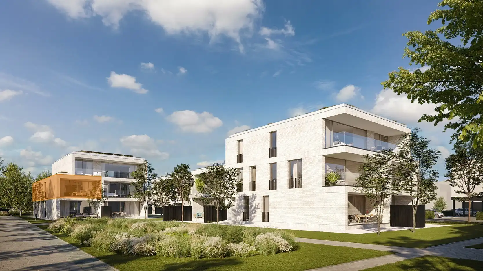 Nieuwbouw appartement met 1 slaapkamer (E10) met terras in het bruisende en gegeerde centrum van Koersel foto {{pictureIndex}}