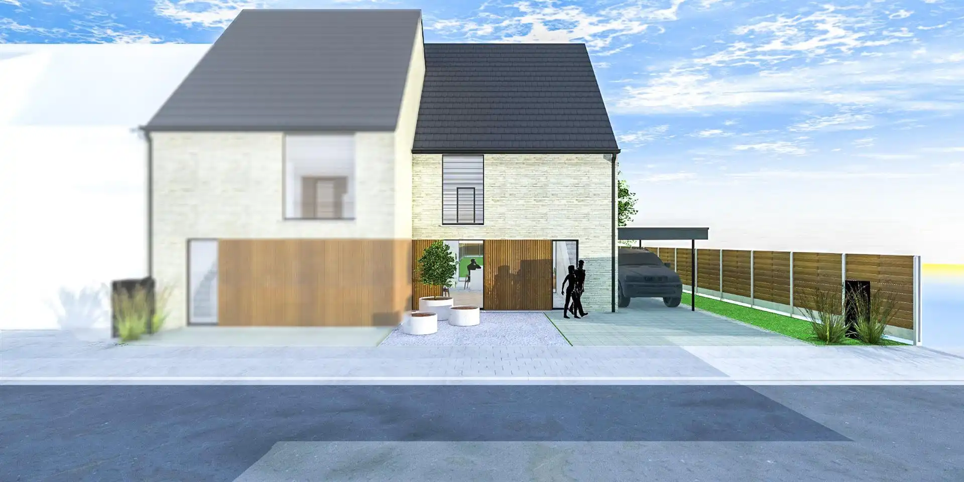 Stijlvolle, halfopen, nieuwbouwwoning op rustige ligging foto {{pictureIndex}}