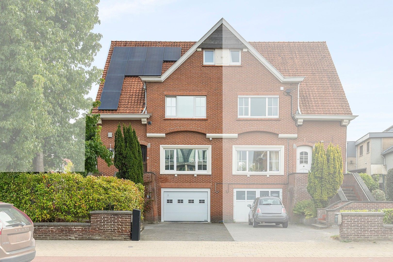 Prachtige karaktervolle, halfopen, robuuste én energiezuinige bel-étage van de jaren '50 met 4 slaapkamers, garage, kelderverdieping en paradijselijke tuin. foto {{pictureIndex}}