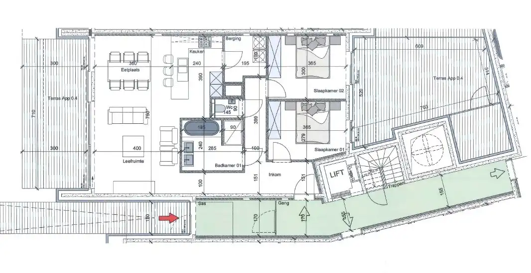 Recent gebouwd instapklaar appartement met grote terrassen en ondergrondse garagebox | Potegemstraat foto 12