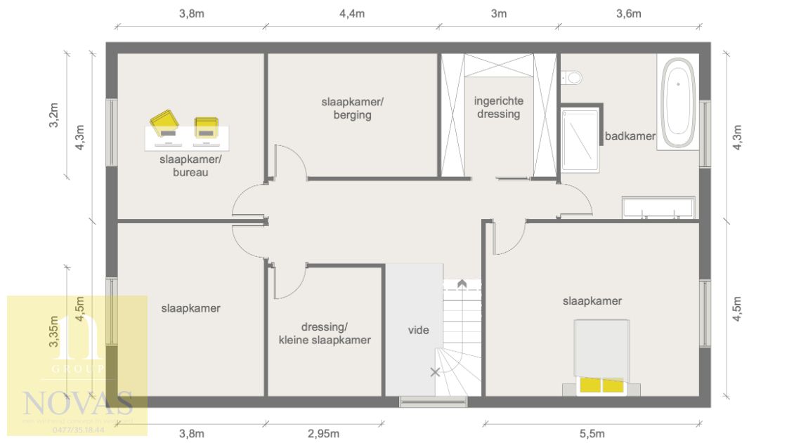 Ruime instapklare woning met 4 tot 5 slaapkamers, zonnepanelen, airco, inpandige garage en buitenstaanplaatsen foto 37